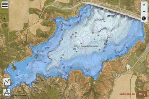 Truscott Brine Lake depth contour Map - i-Boating App - Satellite