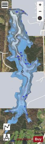 Beaverdam Reservoir depth contour Map - i-Boating App - Satellite
