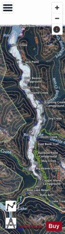 Ross Lake depth contour Map - i-Boating App - Satellite