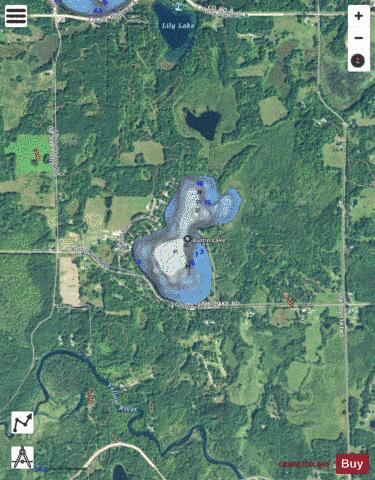 Austin Lake depth contour Map - i-Boating App - Satellite