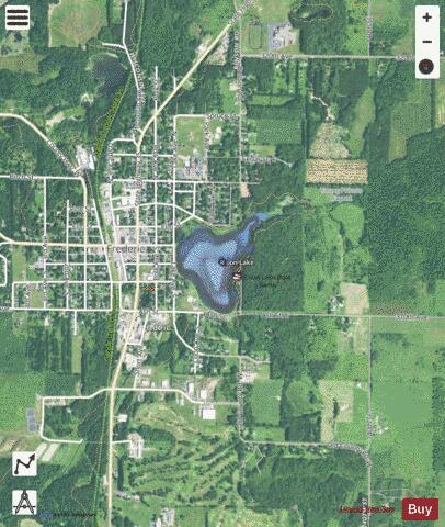 Coon Lake depth contour Map - i-Boating App - Satellite