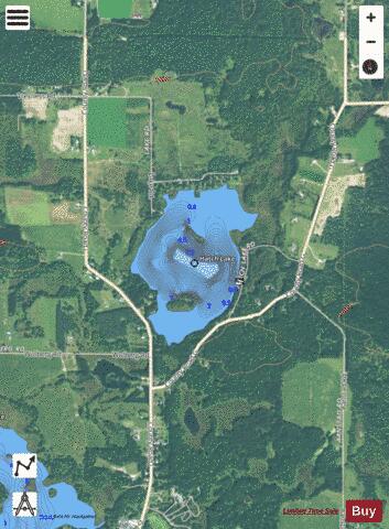 Hatch Lake depth contour Map - i-Boating App - Satellite