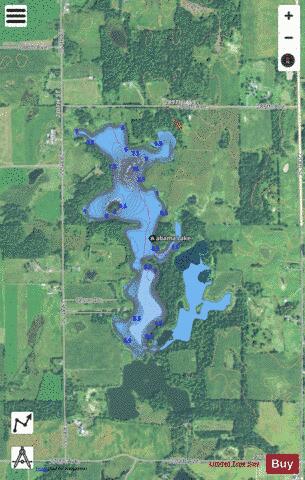 Alabama Lake depth contour Map - i-Boating App - Satellite