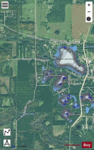McAllister Lake depth contour Map - i-Boating App - Satellite