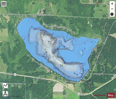 Mud Hen Lake depth contour Map - i-Boating App - Satellite