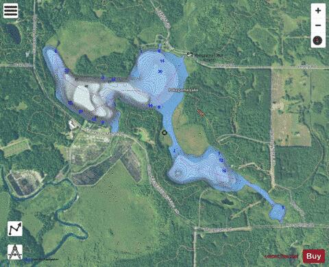 Pokegama Lake depth contour Map - i-Boating App - Satellite
