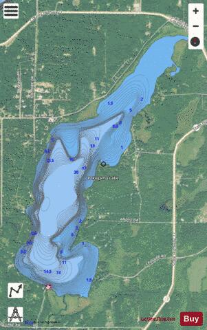 Pokegama Lake depth contour Map - i-Boating App - Satellite