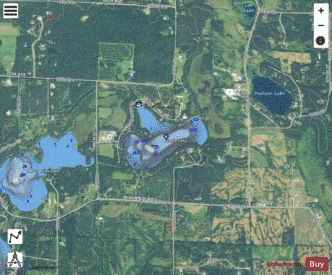 Swede Lake depth contour Map - i-Boating App - Satellite