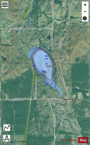 Whalen Lake depth contour Map - i-Boating App - Satellite