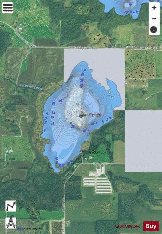 White Clay Lake depth contour Map - i-Boating App - Satellite