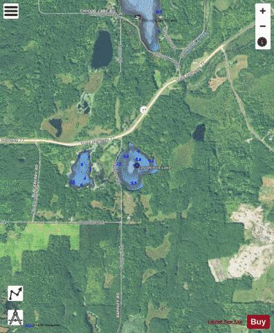 East Wilcox Lake depth contour Map - i-Boating App - Satellite