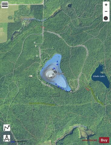 Ada Lake depth contour Map - i-Boating App - Satellite
