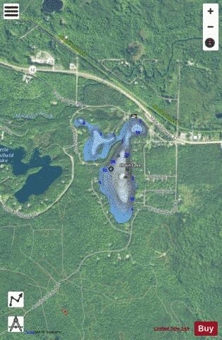 Chain Lake depth contour Map - i-Boating App - Satellite