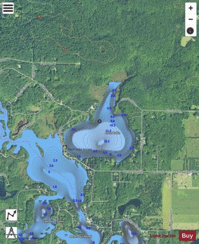 Horn Lake depth contour Map - i-Boating App - Satellite