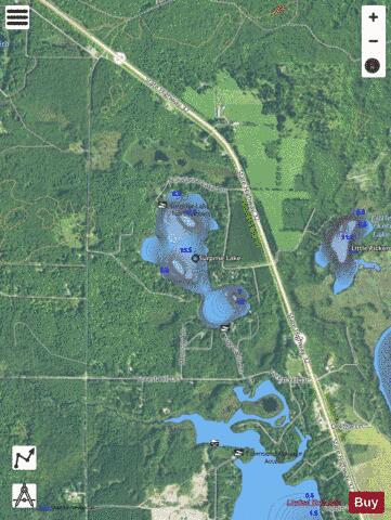 Surprise Lake depth contour Map - i-Boating App - Satellite
