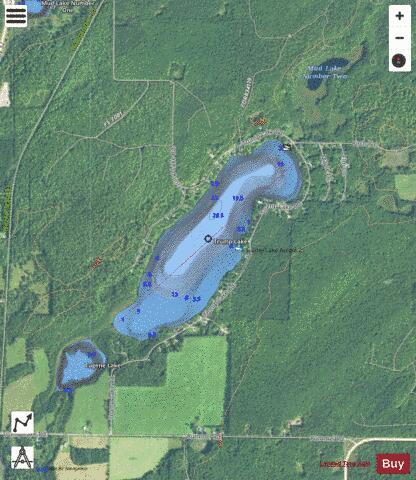 Trump Lake depth contour Map - i-Boating App - Satellite
