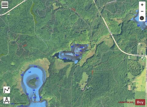 Zarling Lake depth contour Map - i-Boating App - Satellite