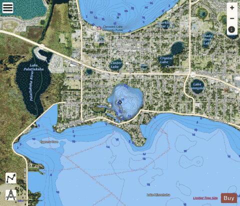 Winona depth contour Map - i-Boating App - Satellite