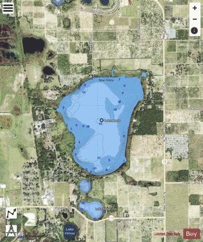 LAKE ANNIE depth contour Map - i-Boating App - Satellite
