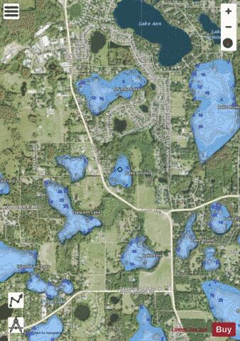 LAKE ARTILLERY depth contour Map - i-Boating App - Satellite