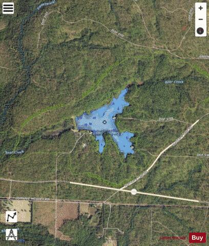 BEAR LAKE depth contour Map - i-Boating App - Satellite