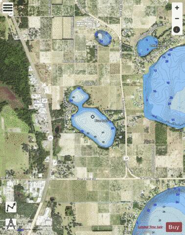 BLUE LAKE depth contour Map - i-Boating App - Satellite