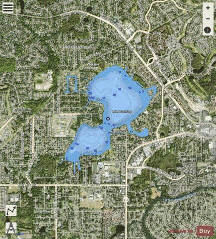 LAKE BRANTLEY depth contour Map - i-Boating App - Satellite