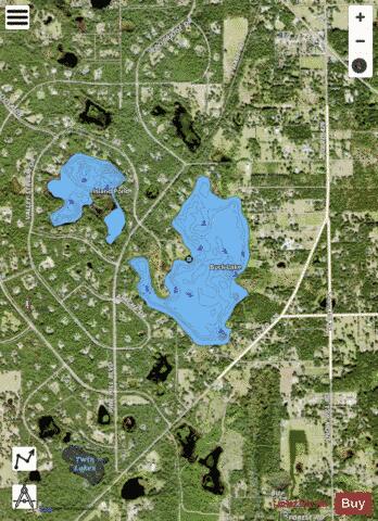 BUCK LAKE depth contour Map - i-Boating App - Satellite