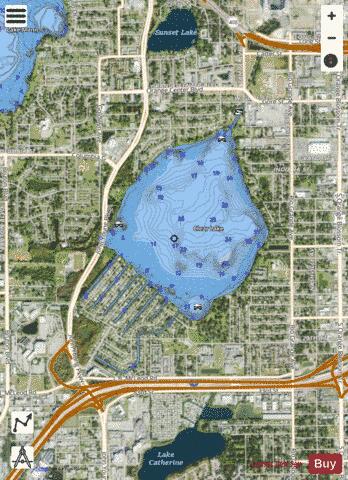 CLEAR LAKE depth contour Map - i-Boating App - Satellite