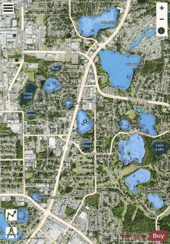 LAKE CONCORD depth contour Map - i-Boating App - Satellite