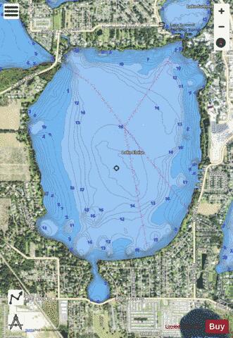 LAKE ELOISE depth contour Map - i-Boating App - Satellite