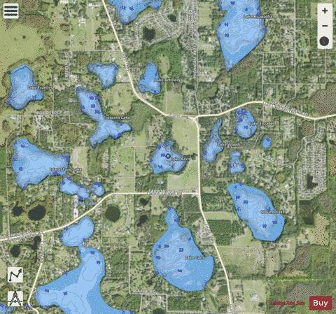 LAKE FERN depth contour Map - i-Boating App - Satellite