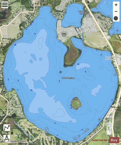 LAKE HAMILTON depth contour Map - i-Boating App - Satellite