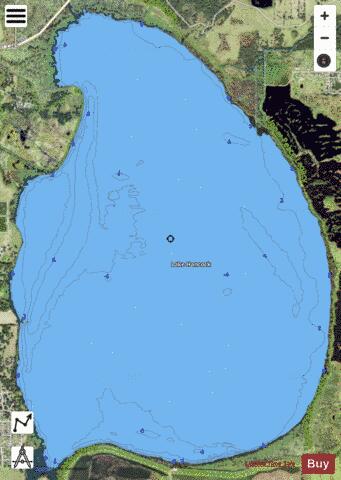 LAKE HANCOCK depth contour Map - i-Boating App - Satellite