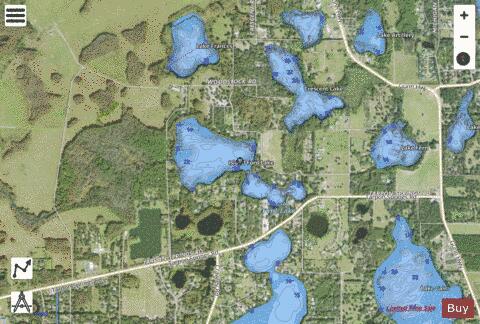 ISLAND FORD LAKE depth contour Map - i-Boating App - Satellite