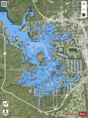 KINGS BAY depth contour Map - i-Boating App - Satellite