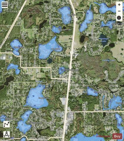 LITTLE HOBBS LAKE depth contour Map - i-Boating App - Satellite