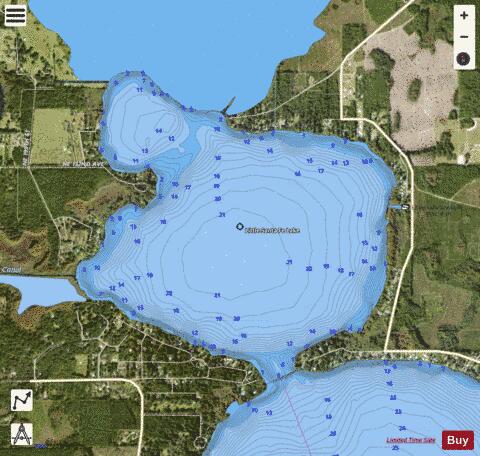 LITTLE SANTA FE LAKE depth contour Map - i-Boating App - Satellite