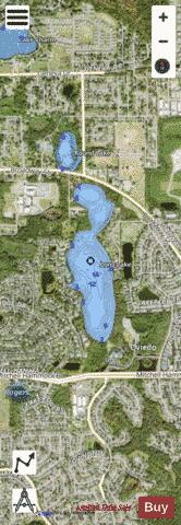 LONG LAKE depth contour Map - i-Boating App - Satellite