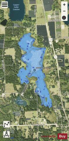 LOWER LAKE LOUISE depth contour Map - i-Boating App - Satellite