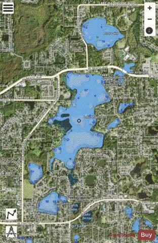 LAKE MAGDALENE depth contour Map - i-Boating App - Satellite
