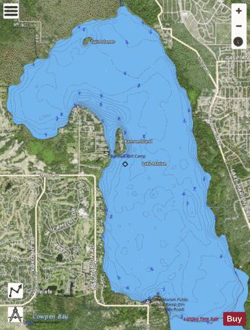 LAKE MARION depth contour Map - i-Boating App - Satellite
