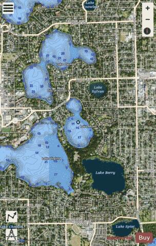 LAKE MIZELL depth contour Map - i-Boating App - Satellite