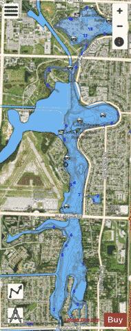 LAKE OSBORNE depth contour Map - i-Boating App - Satellite