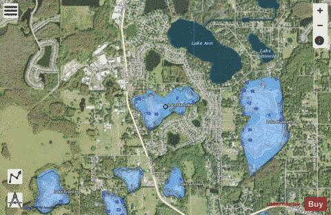 OSCEOLA LAKE depth contour Map - i-Boating App - Satellite