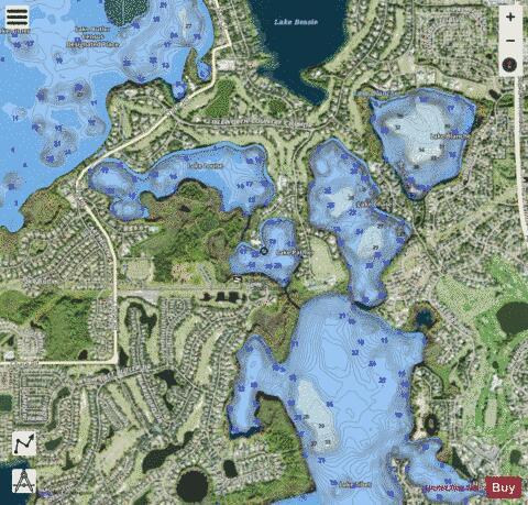 LAKE PALMER depth contour Map - i-Boating App - Satellite