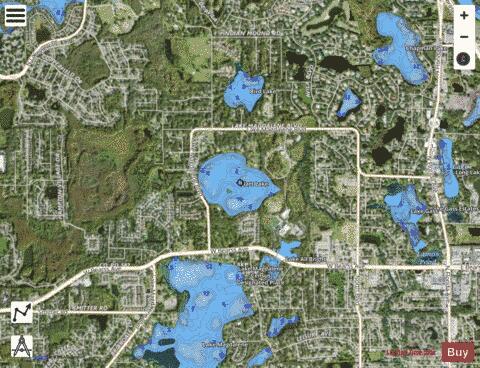 PLATT LAKE depth contour Map - i-Boating App - Satellite