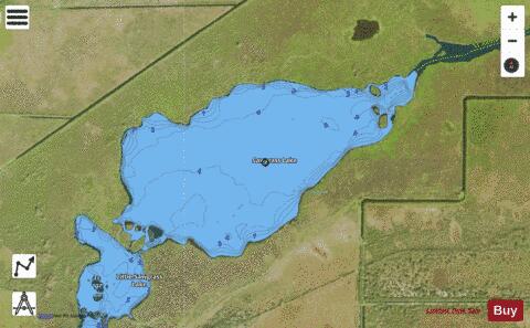 SAWGRASS LAKE depth contour Map - i-Boating App - Satellite