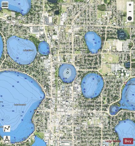 LAKE SILVER depth contour Map - i-Boating App - Satellite