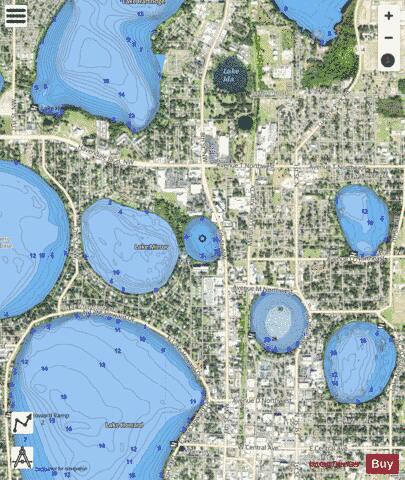 SPRING LAKE depth contour Map - i-Boating App - Satellite